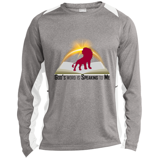 Ephesians 2:10 -  Long Sleeve Heather Colorblock Performance Tee