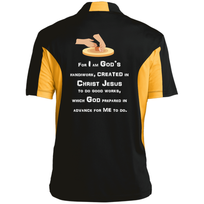 Ephesians 2:10 - Men's Colorblock Performance Polo